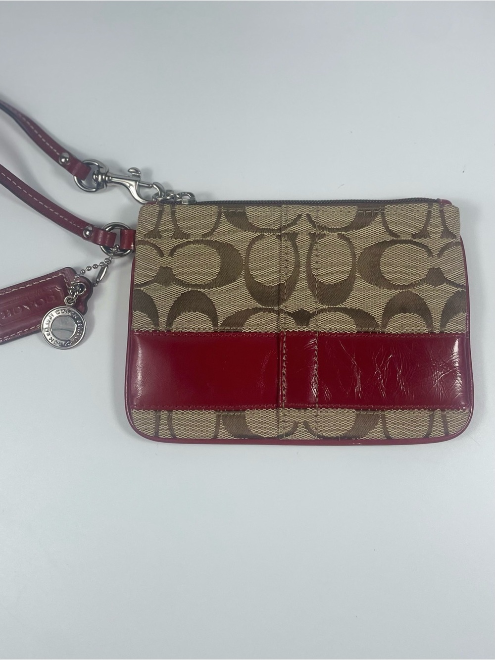Coach Legacy Signature Stripe Wristlet Y2K